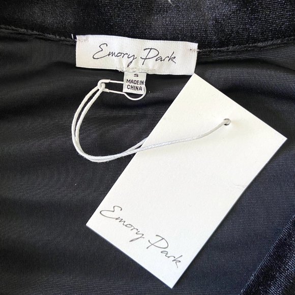 NWT Emory Park x Dolls Kill | Black Velour Leopard Zip Track Jacket Small - Picture 7 of 8